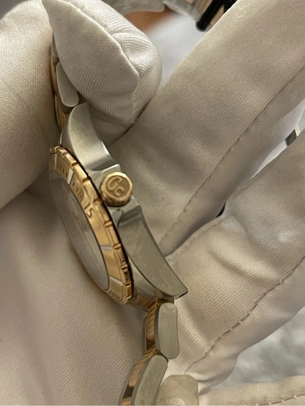 GC Guess Collection C68103 / X68103 Ladies Two Tone Diamond Dial Swiss Watch